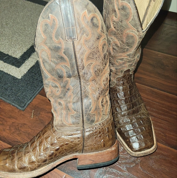 Horse Power by Anderson Bean Crocodile Print Cowboy Boots HP1070 (Men's Size 10) - Picture 3 of 8
